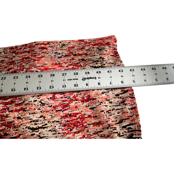 Perceptions Women's Dress 20W Coral Black Cream Abstract Pattern Sleeveless - Picture 5 of 9